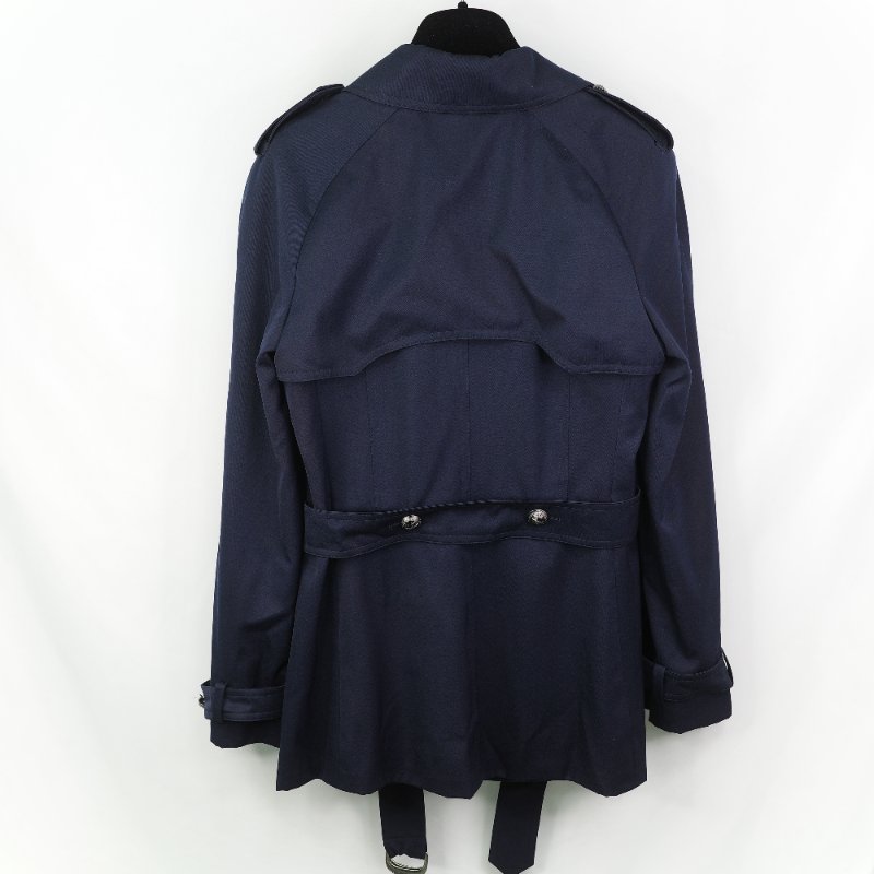 Chanel 香奈兒 2025/26 Coco Neige 海軍藍 棉質 混紡 繫帶式 風衣外套-1