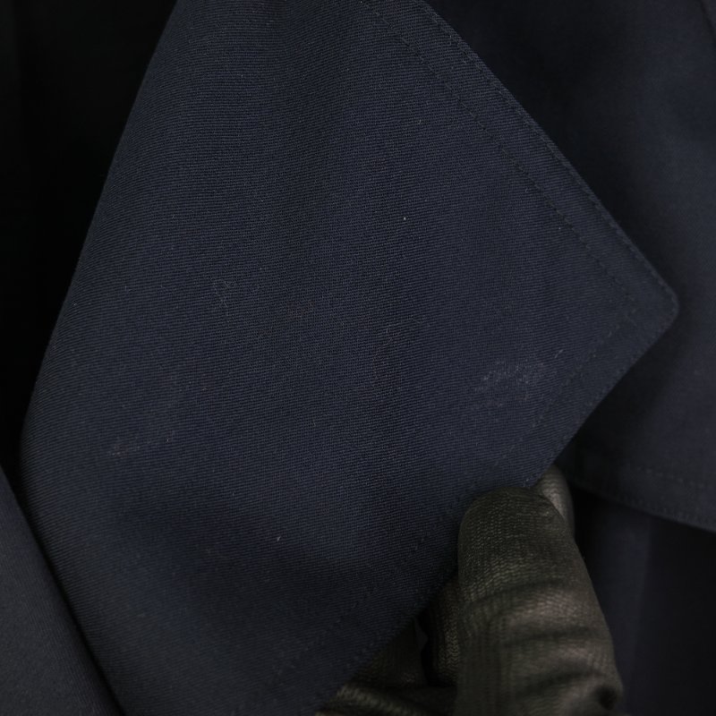 Chanel 香奈兒 2025/26 Coco Neige 海軍藍 棉質 混紡 繫帶式 風衣外套-8