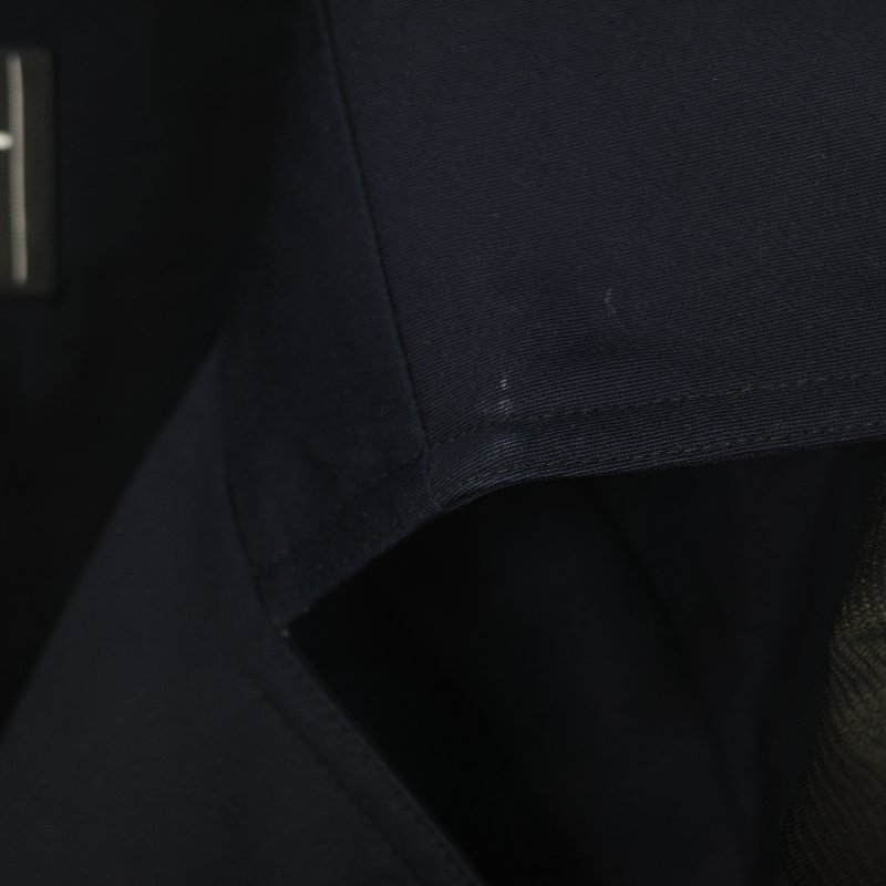 Chanel 香奈兒 2025/26 Coco Neige 海軍藍 棉質 混紡 繫帶式 風衣外套-9