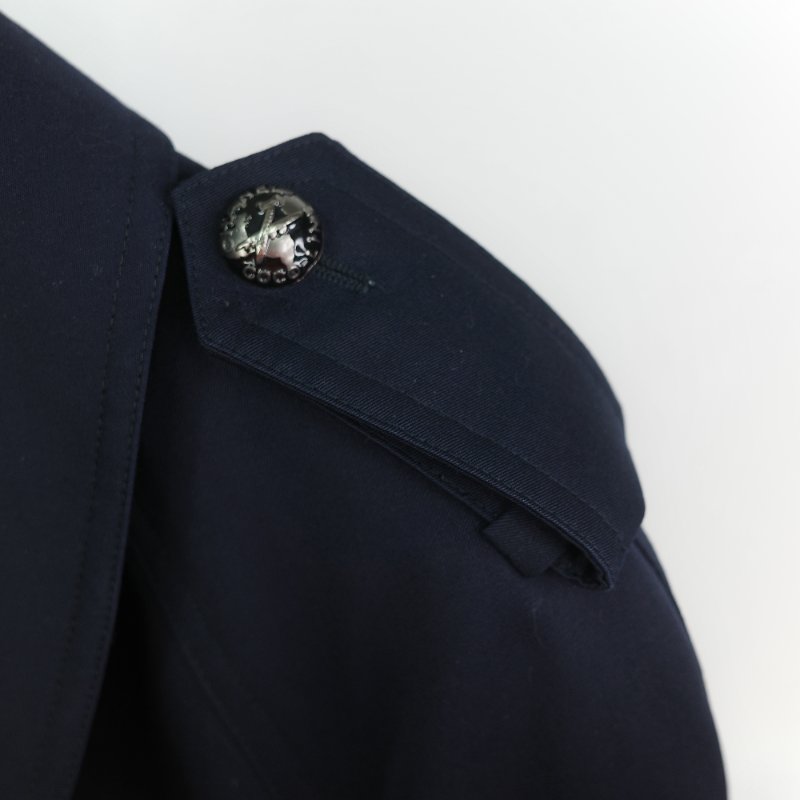 Chanel 香奈兒 2025/26 Coco Neige 海軍藍 棉質 混紡 繫帶式 風衣外套-10