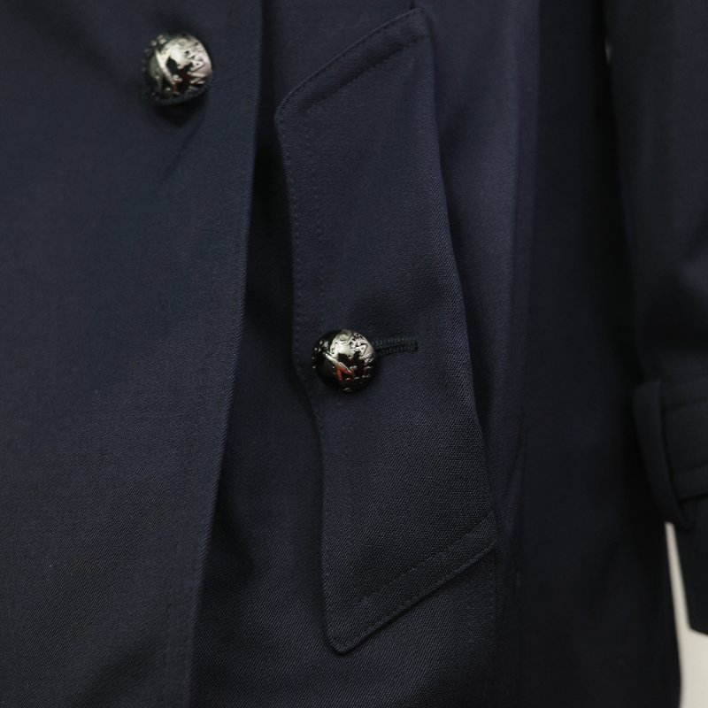 Chanel 香奈兒 2025/26 Coco Neige 海軍藍 棉質 混紡 繫帶式 風衣外套-11