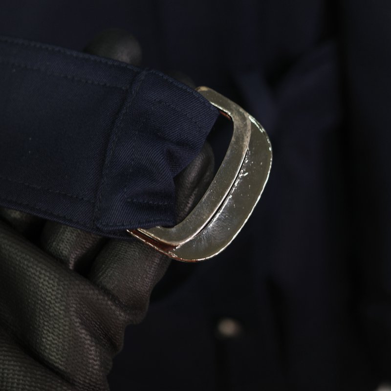 Chanel 香奈兒 2025/26 Coco Neige 海軍藍 棉質 混紡 繫帶式 風衣外套-13