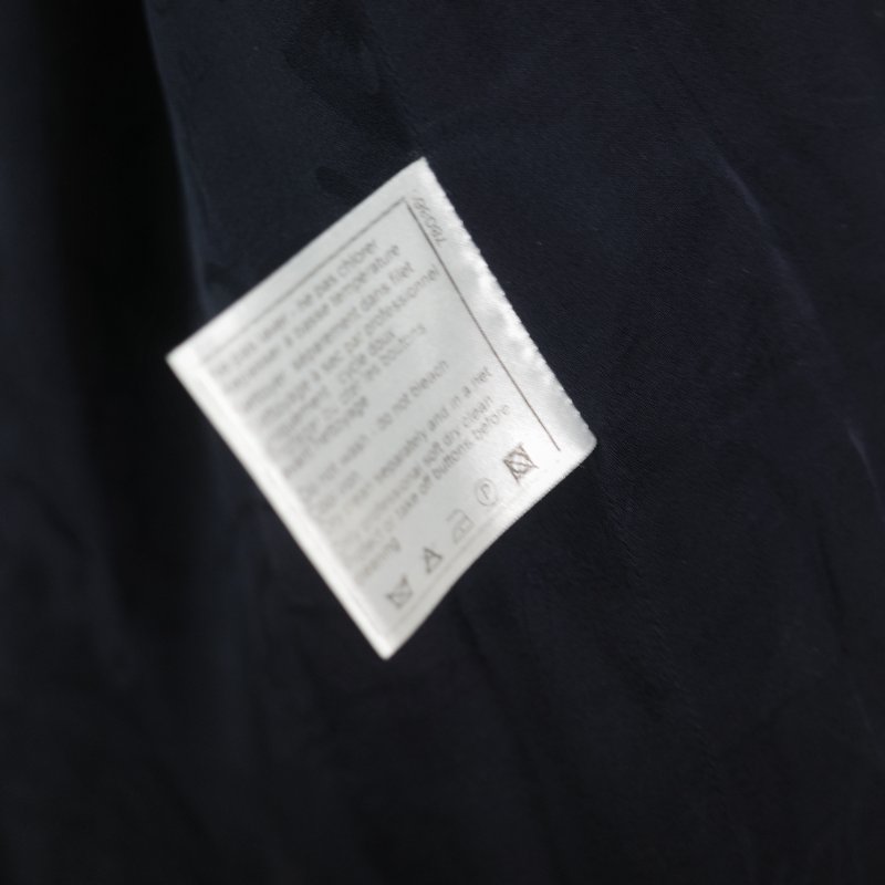 Chanel 香奈兒 2025/26 Coco Neige 海軍藍 棉質 混紡 繫帶式 風衣外套-18