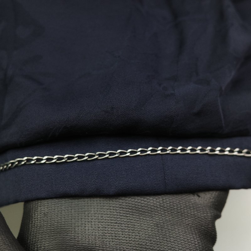 Chanel 香奈兒 2025/26 Coco Neige 海軍藍 棉質 混紡 繫帶式 風衣外套-21