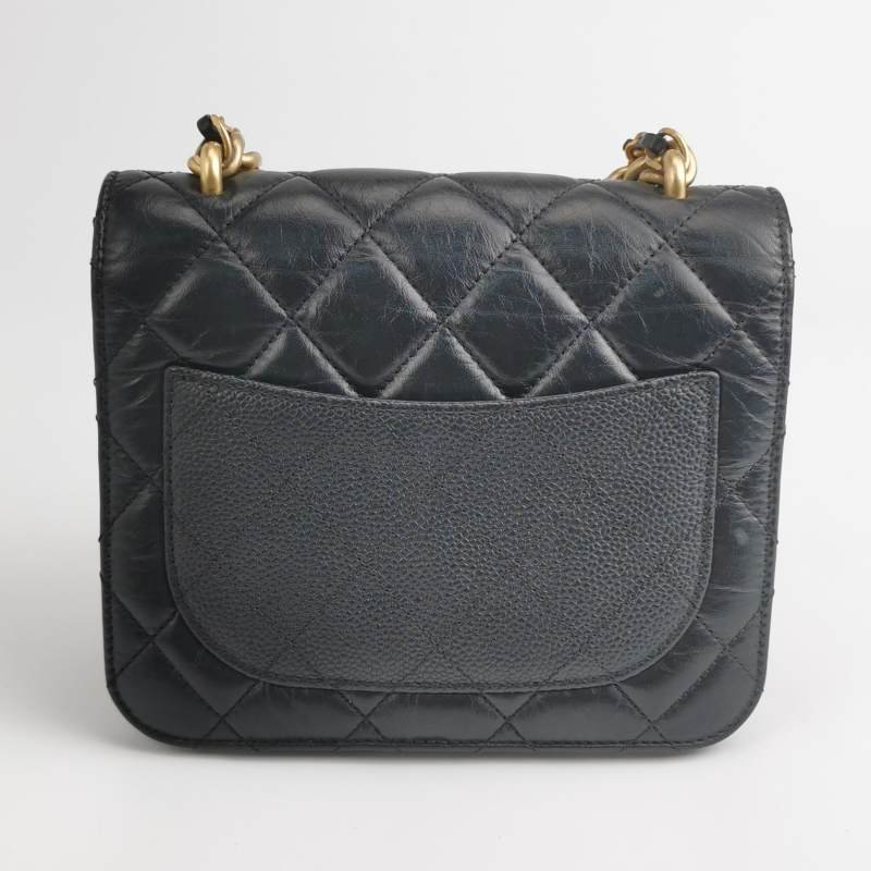 Chanel Flap Bag牛皮純色菱格絎縫斜背包單肩包包-4