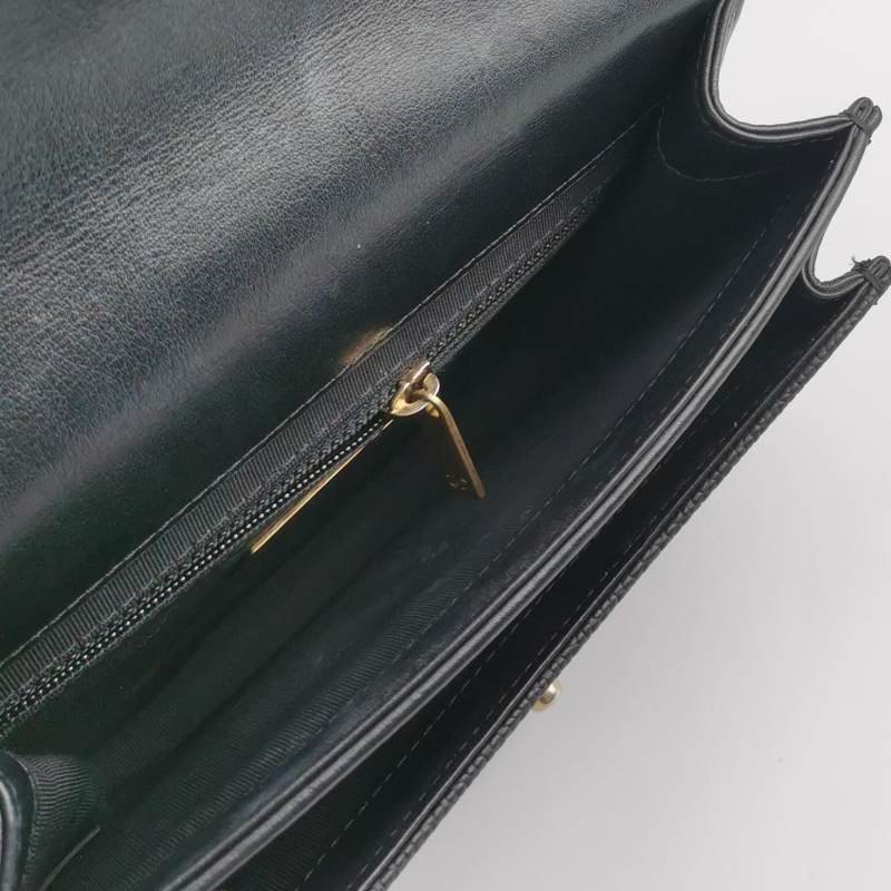 Chanel Flap Bag牛皮純色菱格絎縫斜背包單肩包包-6