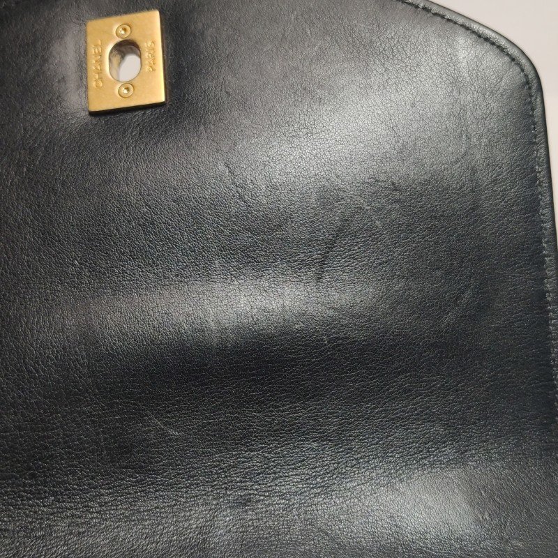 Chanel Flap Bag牛皮純色菱格絎縫斜背包單肩包包-10