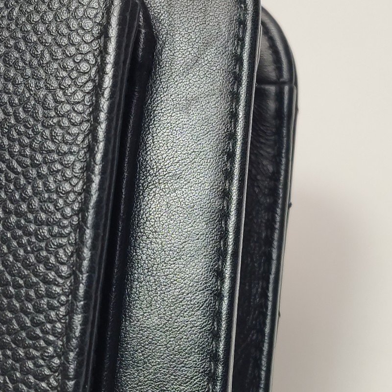 Chanel Flap Bag牛皮純色菱格絎縫斜背包單肩包包-17