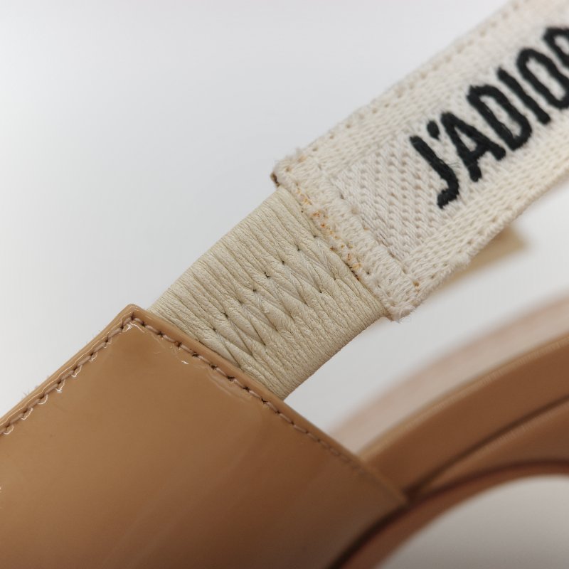 Dior 迪奧 漆皮 淺口 裸色 漆皮 小跟鞋 涼鞋-22