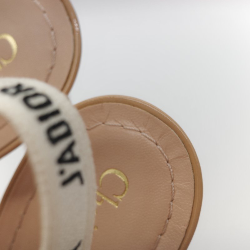 Dior 迪奧 漆皮 淺口 裸色 漆皮 小跟鞋 涼鞋-24