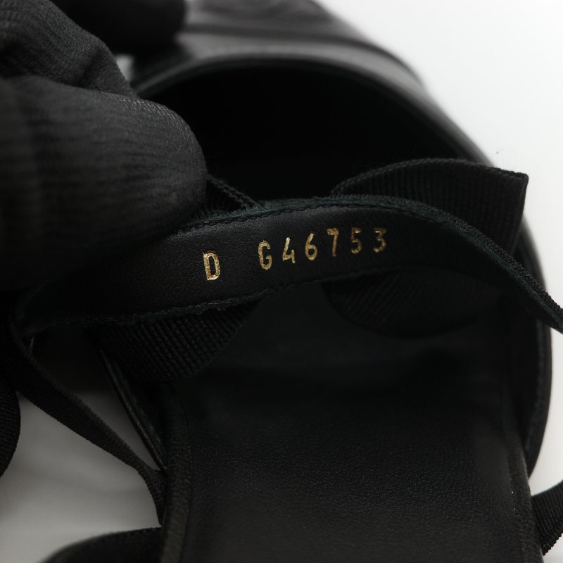 Chanel 香奈兒 黑色牛皮 蝴蝶結 娃娃鞋 平底鞋 EU38-23