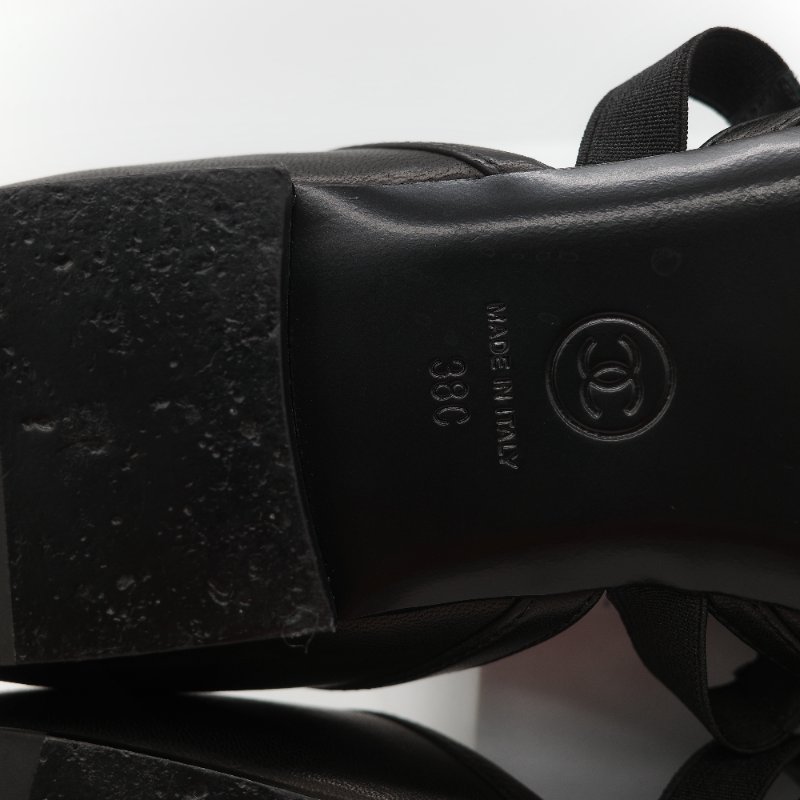 Chanel 香奈兒 黑色牛皮 蝴蝶結 娃娃鞋 平底鞋 EU38-25