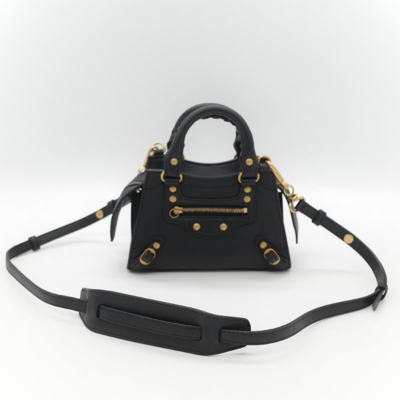 Balenciaga 巴黎世家 Neo Classic City nano 金釦鉚釘 小牛皮 迷你 手提 斜挎包 兩用包-0