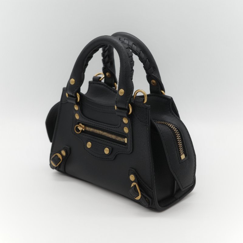 Balenciaga 巴黎世家 Neo Classic City XS 金釦鉚釘 小牛皮 迷你 手提 斜挎包 兩用包-4