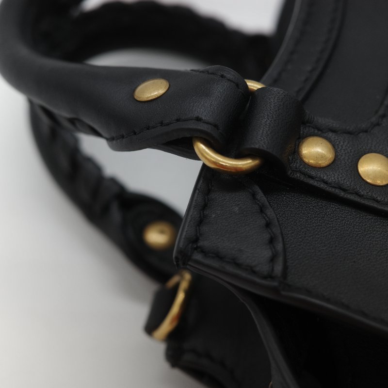 Balenciaga 巴黎世家 Neo Classic City XS 金釦鉚釘 小牛皮 迷你 手提 斜挎包 兩用包-15
