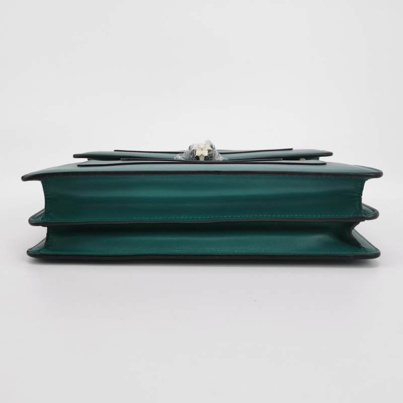 Bvlgari Serpenti Forever蛇頭包中型牛皮純色蛇頭單肩包-5