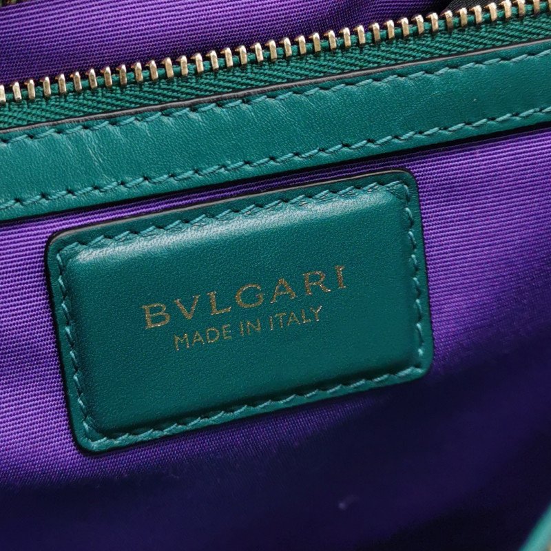 Bvlgari Serpenti Forever蛇頭包中型牛皮純色蛇頭單肩包-7