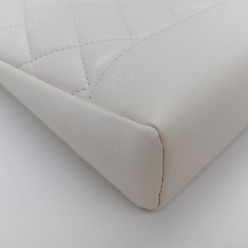 Chanel 香奈兒 31Bag Mini 22cm 白雪公主 奶白色 油蠟皮 晶片款 淺金扣 手提包 斜挎包 兩用包-9