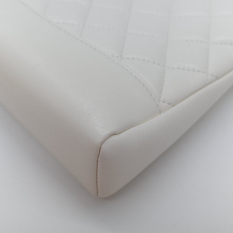 Chanel 香奈兒 31Bag Mini 22cm 白雪公主 奶白色 油蠟皮 晶片款 淺金扣 手提包 斜挎包 兩用包-10