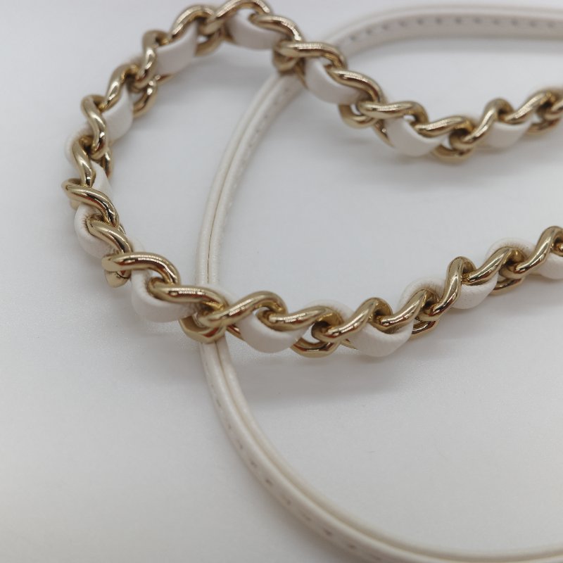 Chanel 香奈兒 31Bag Mini 22cm 白雪公主 奶白色 油蠟皮 晶片款 淺金扣 手提包 斜挎包 兩用包-24