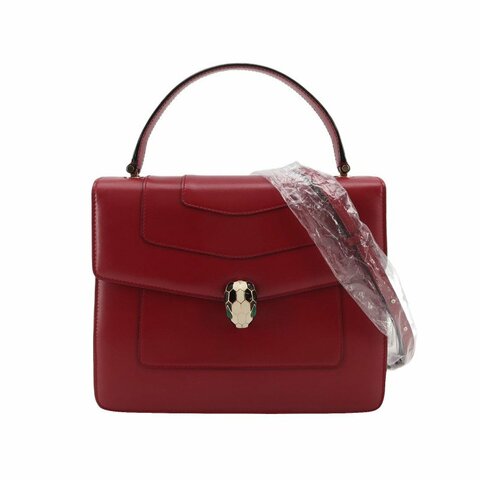 Bvlgari Serpenti Forever蛇頭包牛皮純色蛇頭斜背包單肩包