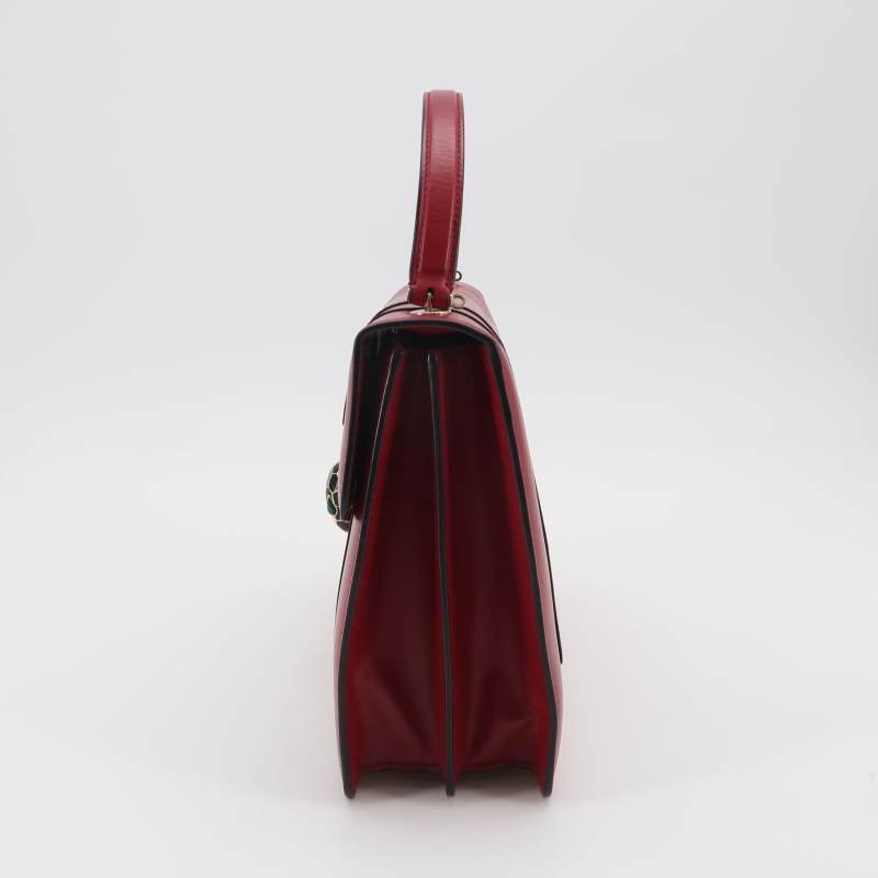 Bvlgari Serpenti Forever蛇頭包牛皮純色蛇頭斜背包單肩包-2