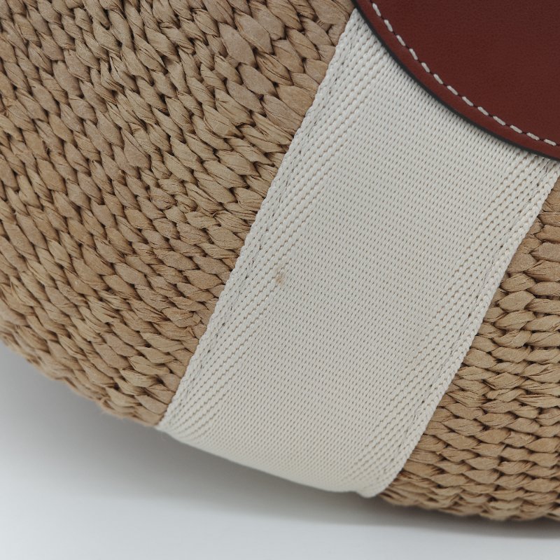 Chloé 蔻依 拉菲草 Woody Logo 亞麻色 草編包 單肩包 托特包-9