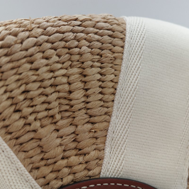 Chloé 蔻依 拉菲草 Woody Logo 亞麻色 草編包 單肩包 托特包-10