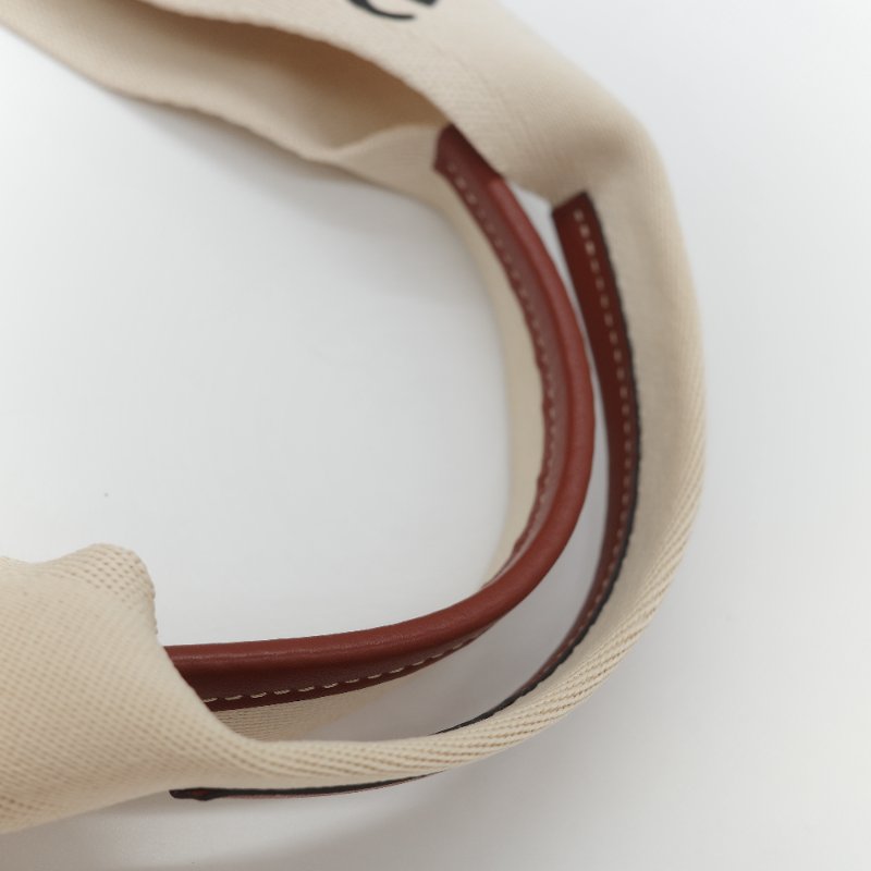 Chloé 蔻依 拉菲草 Woody Logo 亞麻色 草編包 單肩包 托特包-17