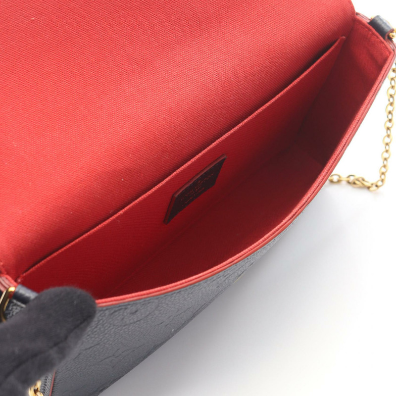 路易威登 Pochette Felicie 鏈條肩斜背包 M64099 皮革海軍藍-2