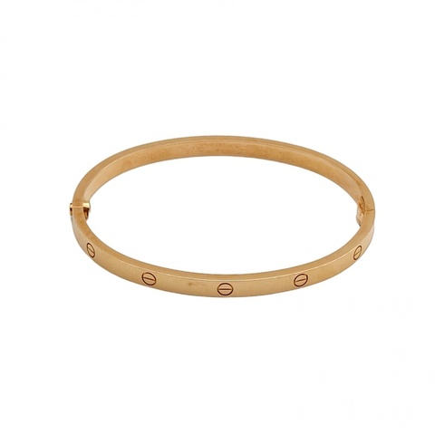 CARTIER LOVE18K金窄版手鐲18K黃金16號