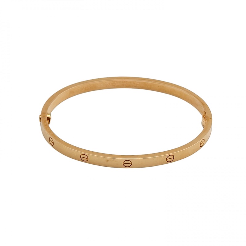CARTIER LOVE18K金窄版手鐲18K黃金16號-0
