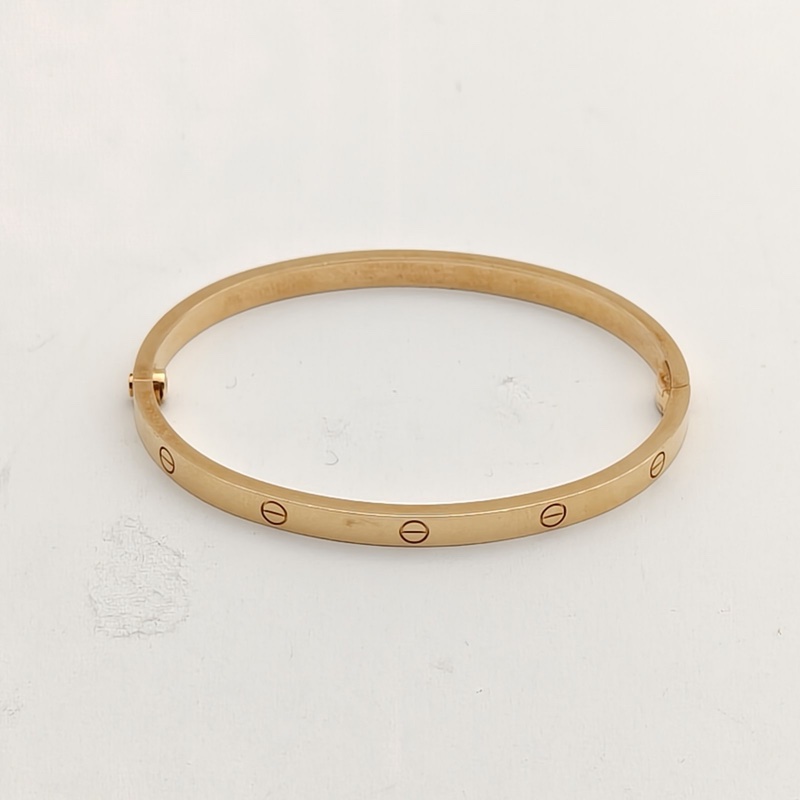 CARTIER LOVE18K金窄版手鐲18K黃金16號-1