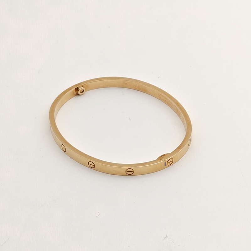 CARTIER LOVE18K金窄版手鐲18K黃金16號-2