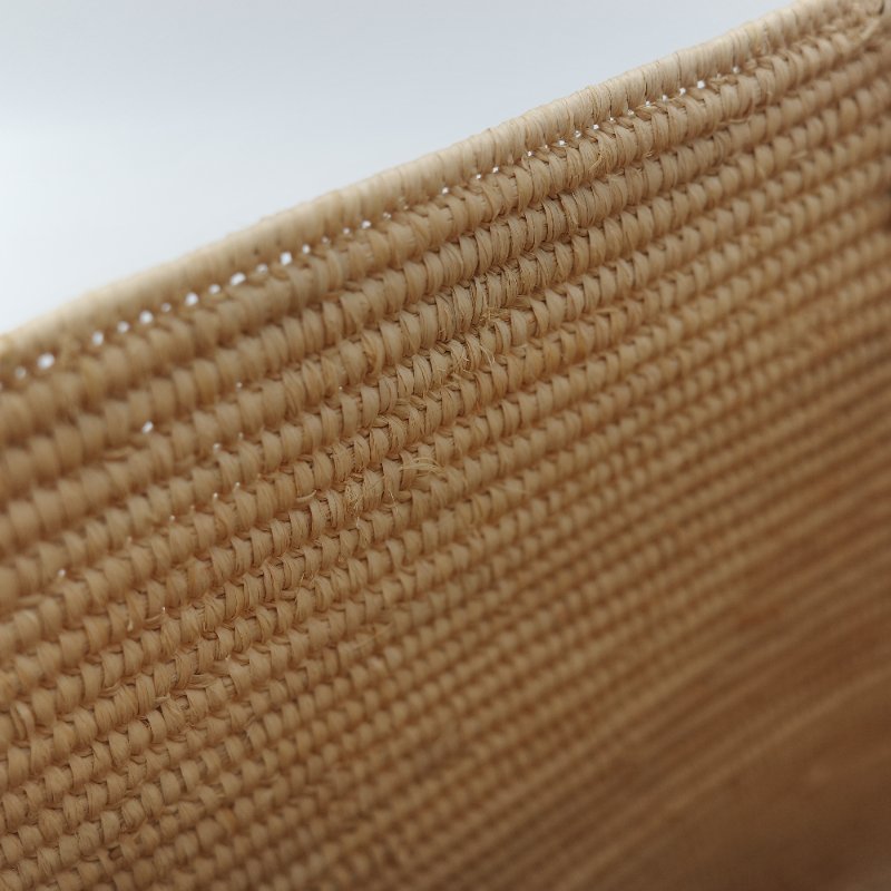 Loewe 羅威 亞麻色 拉菲草 編織 牛皮革 Logo 托特包 單肩包-13