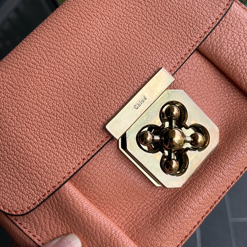 Chloe 98成新 小包可肩背 側背 長背 短背 粉色可愛容量大-0