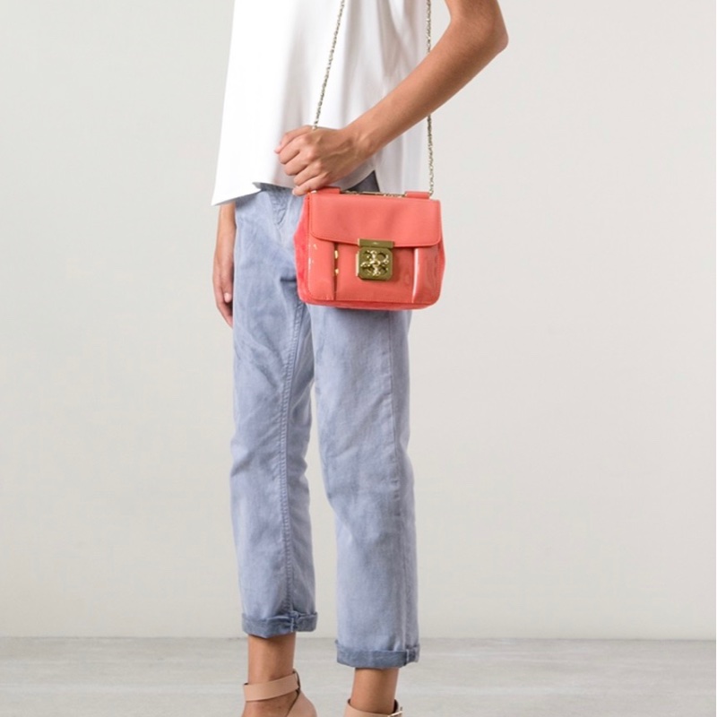 Chloe 98成新 小包可肩背 側背 長背 短背 粉色可愛容量大-8