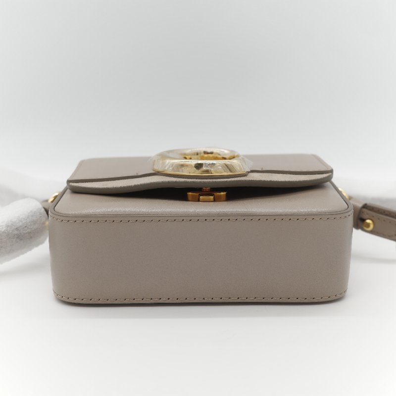 (閒置品♥️未使用)Chloé 蔻依 C Bag 小款 大象灰 麂皮拼接小牛皮 手提包 側背包-7