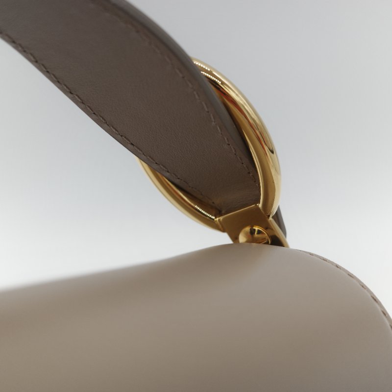 (閒置品♥️未使用)Chloé 蔻依 C Bag 小款 大象灰 麂皮拼接小牛皮 手提包 側背包-13