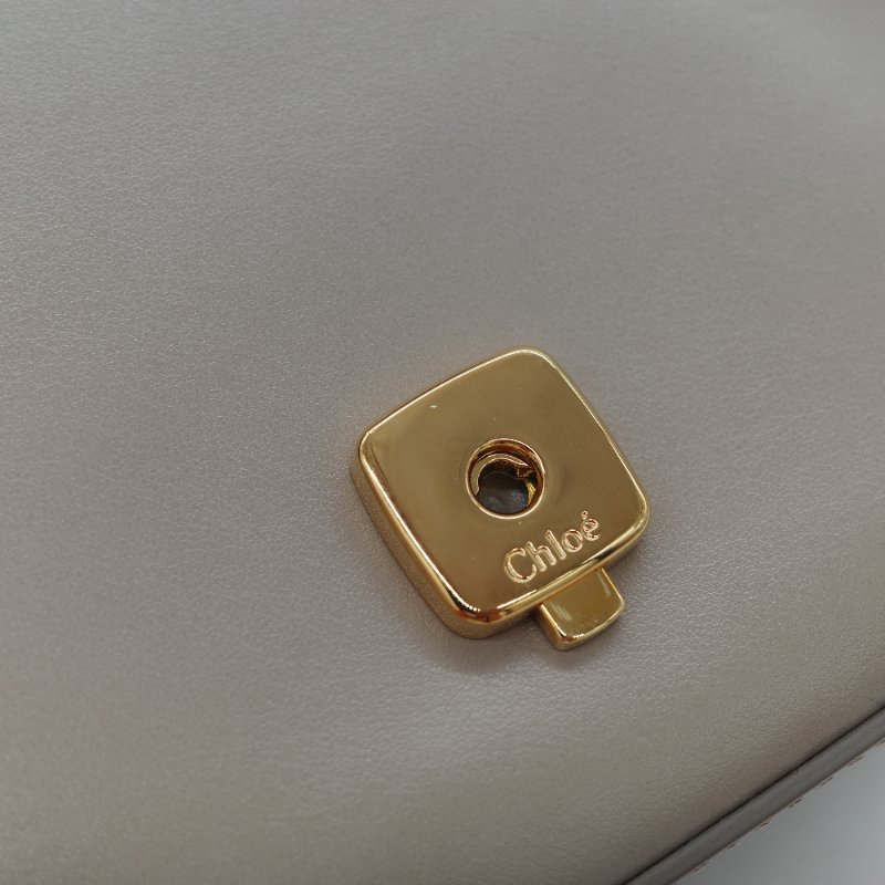 (閒置品♥️未使用)Chloé 蔻依 C Bag 小款 大象灰 麂皮拼接小牛皮 手提包 側背包-20