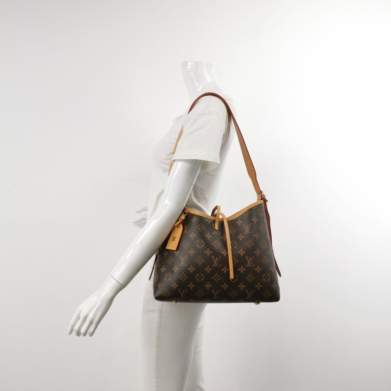 Louis Vuitton (LV) Carry All小號植鞣革Monogram印花子母包肩背包晶片款-1