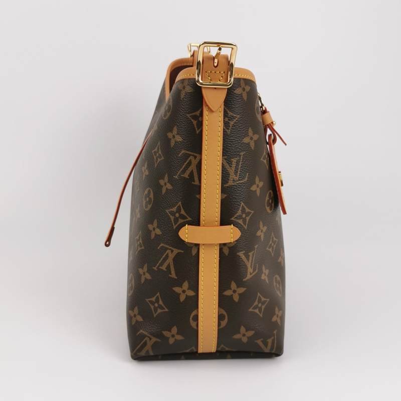 Louis Vuitton (LV) Carry All小號植鞣革Monogram印花子母包肩背包晶片款-3