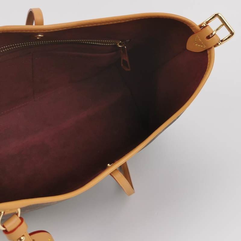 Louis Vuitton (LV) Carry All小號植鞣革Monogram印花子母包肩背包晶片款-6