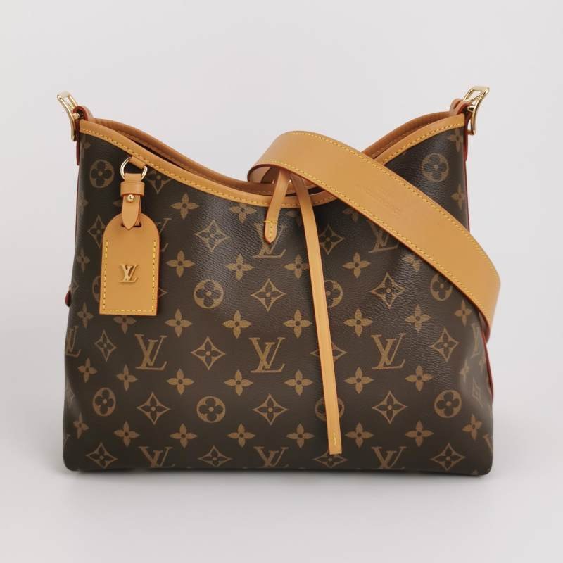 Louis Vuitton (LV) Carry All小號植鞣革Monogram印花子母包肩背包晶片款-7
