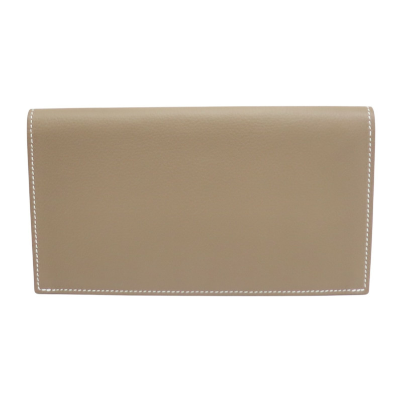大象灰 牛皮 MC2 Fleming Wallet 兩折長夾 K刻【HERMES 愛馬仕】-1