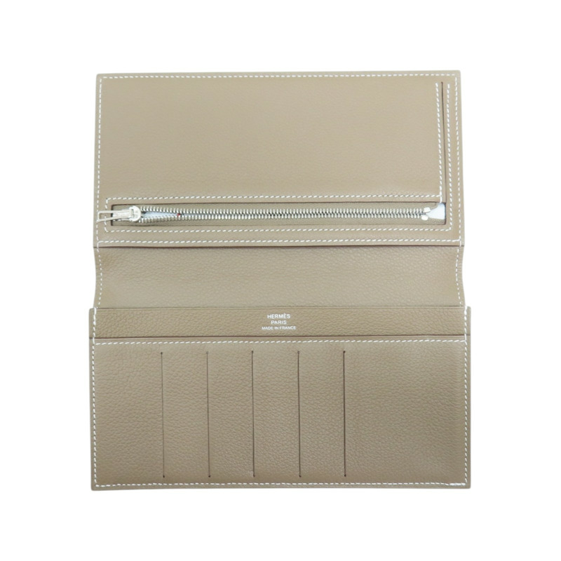大象灰 牛皮 MC2 Fleming Wallet 兩折長夾 K刻【HERMES 愛馬仕】-4
