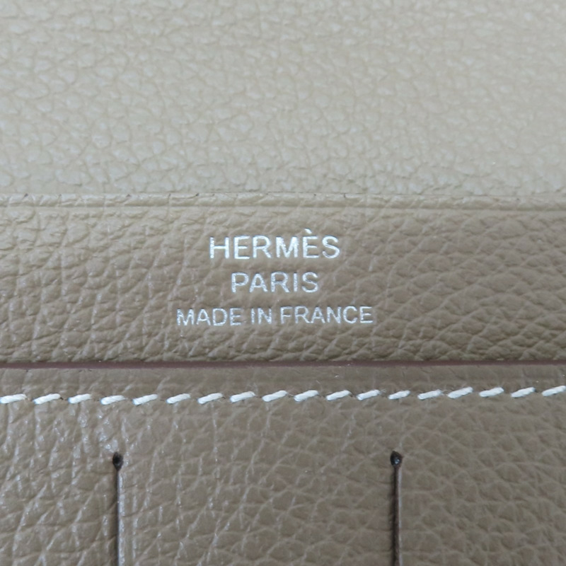 大象灰 牛皮 MC2 Fleming Wallet 兩折長夾 K刻【HERMES 愛馬仕】-8