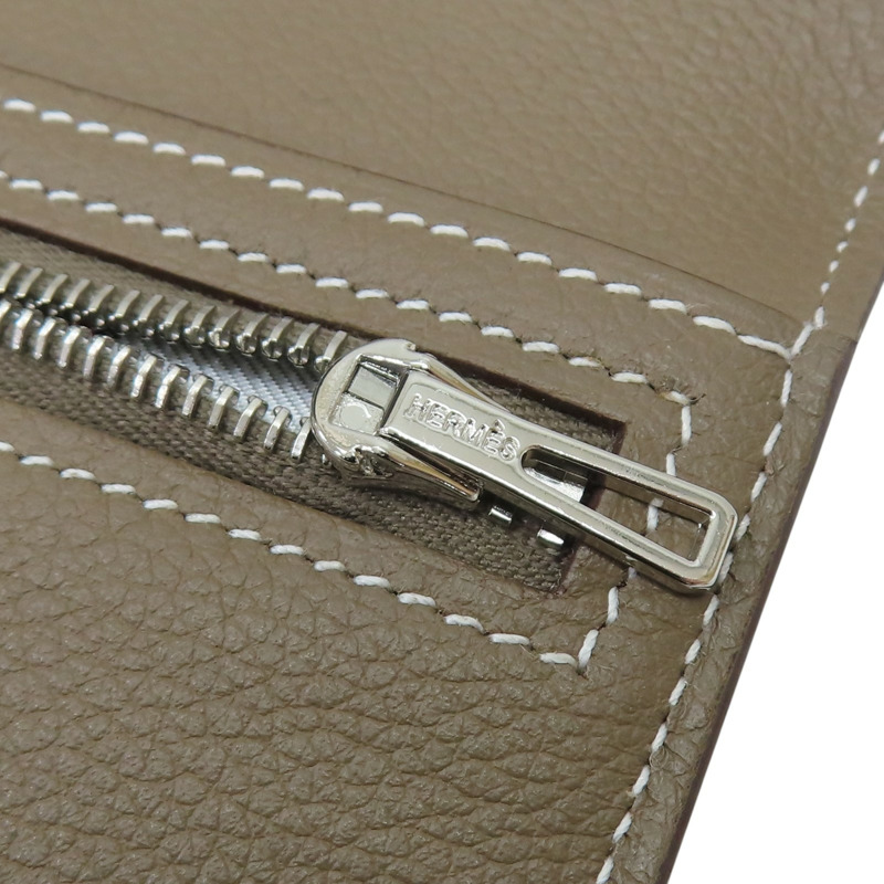大象灰 牛皮 MC2 Fleming Wallet 兩折長夾 K刻【HERMES 愛馬仕】-10