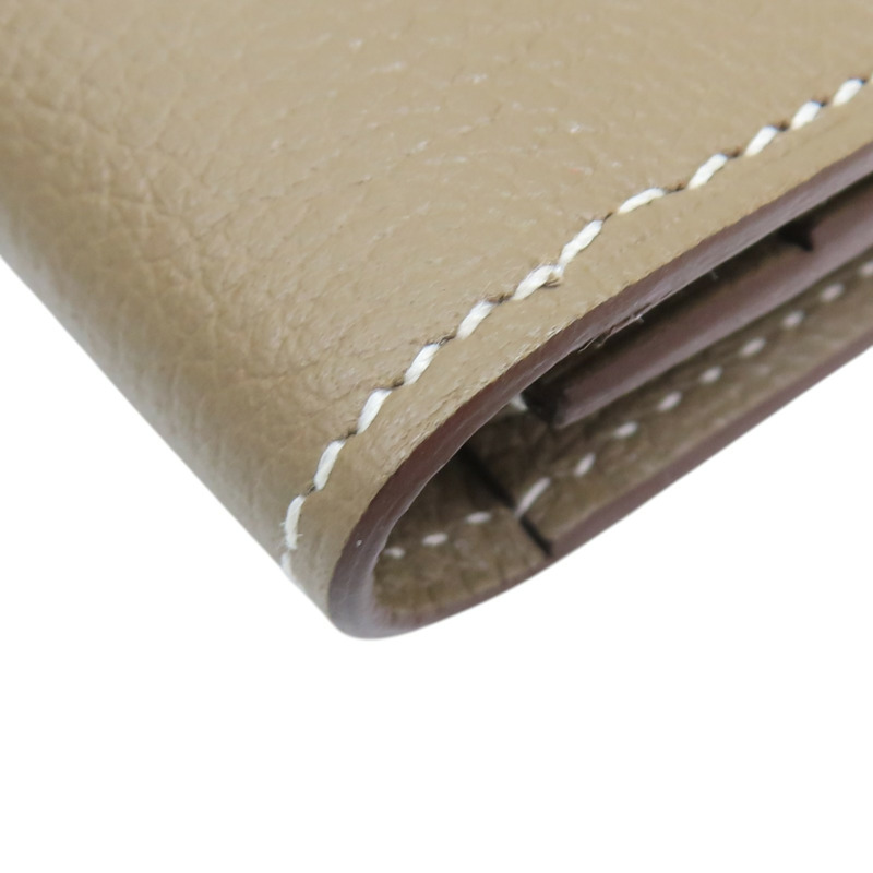 大象灰 牛皮 MC2 Fleming Wallet 兩折長夾 K刻【HERMES 愛馬仕】-12