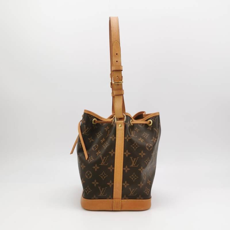 Louis Vuitton (LV) NOE中號植鞣革Monogram印花抽繩單肩包晶片款-2